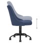 vidaXL Esszimmerstühle 6 Stk. Drehbar Blau Stoff vidaXL Esszimmerstühle 6 Stk. Drehbar Blau Stoff