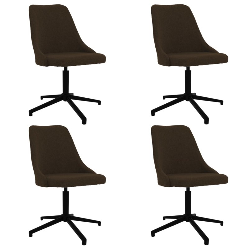 vidaXL Esszimmerstühle 4 Stk. Drehbar Dunkelbraun Stoff vidaXL Esszimmerstühle 4 Stk. Drehbar Dunkelbraun Stoff