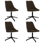 vidaXL Esszimmerstühle 4 Stk. Drehbar Dunkelbraun Stoff vidaXL Esszimmerstühle 4 Stk. Drehbar Dunkelbraun Stoff