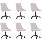 vidaXL Esszimmerstühle 6 Stk. Drehbar Creme Stoff vidaXL Esszimmerstühle 6 Stk. Drehbar Creme Stoff