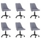 vidaXL Esszimmerstühle 6 Stk. Drehbar Hellgrau Stoff vidaXL Esszimmerstühle 6 Stk. Drehbar Hellgrau Stoff