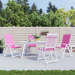 vidaXL Hochlehner-Auflagen 4 Stk. Rosa Stoff