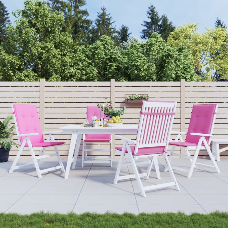vidaXL Hochlehner-Auflagen 4 Stk. Rosa Stoff vidaXL Hochlehner-Auflagen 4 Stk. Rosa Stoff
