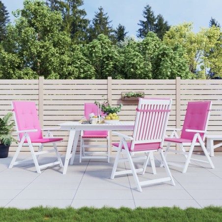vidaXL Hochlehner-Auflagen 4 Stk. Rosa Stoff