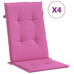 vidaXL Hochlehner-Auflagen 4 Stk. Rosa Stoff