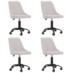 vidaXL Esszimmerstühle 4 Stk. Drehbar Creme Stoff