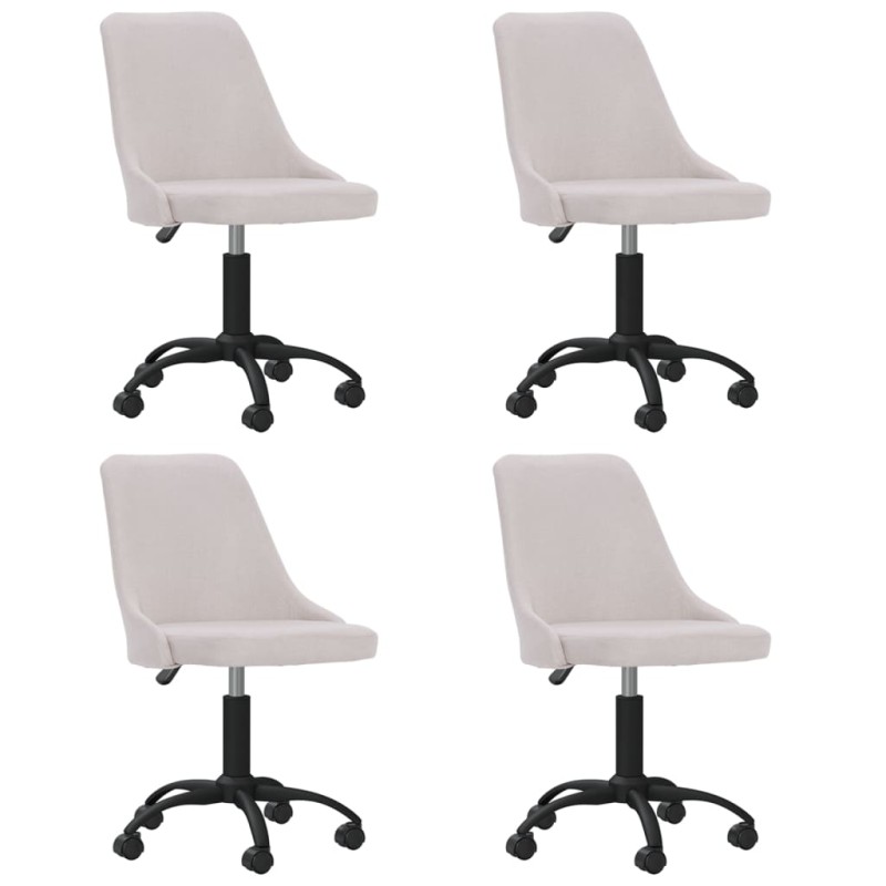 vidaXL Esszimmerstühle 4 Stk. Drehbar Creme Stoff vidaXL Esszimmerstühle 4 Stk. Drehbar Creme Stoff