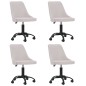 vidaXL Esszimmerstühle 4 Stk. Drehbar Creme Stoff vidaXL Esszimmerstühle 4 Stk. Drehbar Creme Stoff