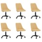 vidaXL Esszimmerstühle 6 Stk. Drehbar Gelb Stoff vidaXL Esszimmerstühle 6 Stk. Drehbar Gelb Stoff