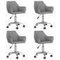 vidaXL Esszimmerstühle 4 Stk. Drehbar Hellgrau Stoff vidaXL Esszimmerstühle 4 Stk. Drehbar Hellgrau Stoff