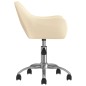 vidaXL Esszimmerstühle 6 Stk. Drehbar Creme Stoff vidaXL Esszimmerstühle 6 Stk. Drehbar Creme Stoff