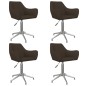 vidaXL Esszimmerstühle 4 Stk. Drehbar Dunkelbraun Stoff vidaXL Esszimmerstühle 4 Stk. Drehbar Dunkelbraun Stoff