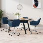 vidaXL Esszimmerstühle 4 Stk. Drehbar Blau Stoff vidaXL Esszimmerstühle 4 Stk. Drehbar Blau Stoff