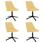 vidaXL Esszimmerstühle 4 Stk. Drehbar Gelb Stoff vidaXL Esszimmerstühle 4 Stk. Drehbar Gelb Stoff