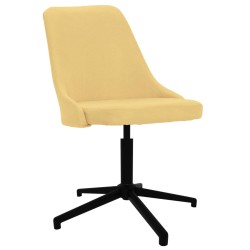 vidaXL Esszimmerstühle 4 Stk. Drehbar Gelb Stoff
