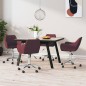 vidaXL Esszimmerstühle 4 Stk. Drehbar Lila Stoff vidaXL Esszimmerstühle 4 Stk. Drehbar Lila Stoff