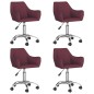 vidaXL Esszimmerstühle 4 Stk. Drehbar Lila Stoff vidaXL Esszimmerstühle 4 Stk. Drehbar Lila Stoff