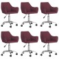 vidaXL Esszimmerstühle 6 Stk. Drehbar Lila Stoff vidaXL Esszimmerstühle 6 Stk. Drehbar Lila Stoff