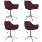 vidaXL Esszimmerstühle 4 Stk. Drehbar Lila Stoff vidaXL Esszimmerstühle 4 Stk. Drehbar Lila Stoff