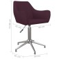 vidaXL Esszimmerstühle 4 Stk. Drehbar Lila Stoff vidaXL Esszimmerstühle 4 Stk. Drehbar Lila Stoff