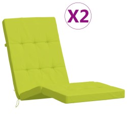 vidaXL Liegestuhl-Auflagen 2 Stk. Knallgrün Oxford-Gewebe