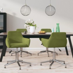 vidaXL Esszimmerstühle 4 Stk. Drehbar Hellgrün Samt