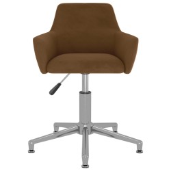 vidaXL Bürostuhl Drehbar Braun Samt