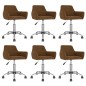 vidaXL Esszimmerstühle 6 Stk. Drehbar Braun Samt vidaXL Esszimmerstühle 6 Stk. Drehbar Braun Samt