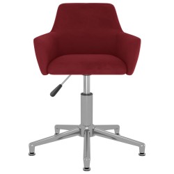 vidaXL Bürostuhl Drehbar Weinrot Samt