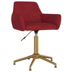 vidaXL Bürostuhl Drehbar Weinrot Samt