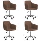 vidaXL Esszimmerstühle 4 Stk. Drehbar Braun Stoff vidaXL Esszimmerstühle 4 Stk. Drehbar Braun Stoff