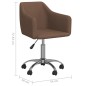 vidaXL Esszimmerstühle 4 Stk. Drehbar Braun Stoff vidaXL Esszimmerstühle 4 Stk. Drehbar Braun Stoff