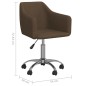 vidaXL Esszimmerstühle 4 Stk. Drehbar Dunkelbraun Stoff vidaXL Esszimmerstühle 4 Stk. Drehbar Dunkelbraun Stoff