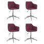 vidaXL Esszimmerstühle 4 Stk. Drehbar Lila Stoff vidaXL Esszimmerstühle 4 Stk. Drehbar Lila Stoff