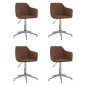 vidaXL Esszimmerstühle 4 Stk. Drehbar Braun Stoff vidaXL Esszimmerstühle 4 Stk. Drehbar Braun Stoff