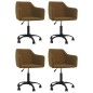 vidaXL Esszimmerstühle 4 Stk. Drehbar Braun Samt vidaXL Esszimmerstühle 4 Stk. Drehbar Braun Samt