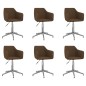 vidaXL Esszimmerstühle 6 Stk. Drehbar Dunkelbraun Stoff vidaXL Esszimmerstühle 6 Stk. Drehbar Dunkelbraun Stoff