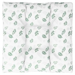 Palettenkissen Blattmuster 70x70x12 cm Stoff