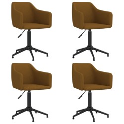 vidaXL Esszimmerstühle 4 Stk. Drehbar Braun Samt