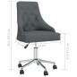 vidaXL Esszimmerstühle 2 Stk. Drehbar Dunkelgrau Stoff vidaXL Esszimmerstühle 2 Stk. Drehbar Dunkelgrau Stoff