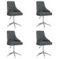 vidaXL Esszimmerstühle 4 Stk. Drehbar Dunkelgrau Stoff vidaXL Esszimmerstühle 4 Stk. Drehbar Dunkelgrau Stoff