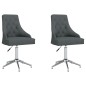 vidaXL Esszimmerstühle 2 Stk. Drehbar Dunkelgrau Stoff vidaXL Esszimmerstühle 2 Stk. Drehbar Dunkelgrau Stoff