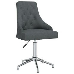 vidaXL Esszimmerstühle 2 Stk. Drehbar Dunkelgrau Stoff