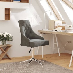 vidaXL Esszimmerstuhl Drehbar Dunkelgrau Stoff