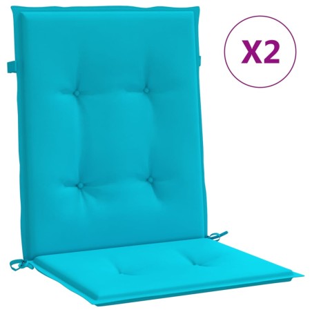 vidaXL Niedriglehner-Auflagen 4 Stk. Türkis Stoff