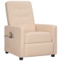 vidaXL Massagesessel mit Aufstehhilfe Creme Stoff vidaXL Massagesessel mit Aufstehhilfe Creme Stoff