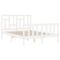 Massivholzbett mit Kopfteil Weiß 140x190 cm Massivholzbett mit Kopfteil Weiß 140x190 cm