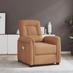 vidaXL Massagesessel mit Aufstehhilfe Taupe Mikrofasergewebe