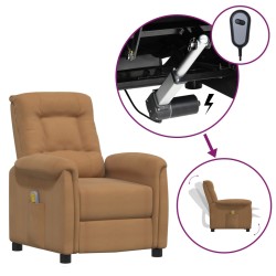 vidaXL Massagesessel mit Aufstehhilfe Taupe Mikrofasergewebe