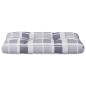 Palettenkissen Grau Karomuster 80x40x10 cm Stoff Palettenkissen Grau Karomuster 80x40x10 cm Stoff